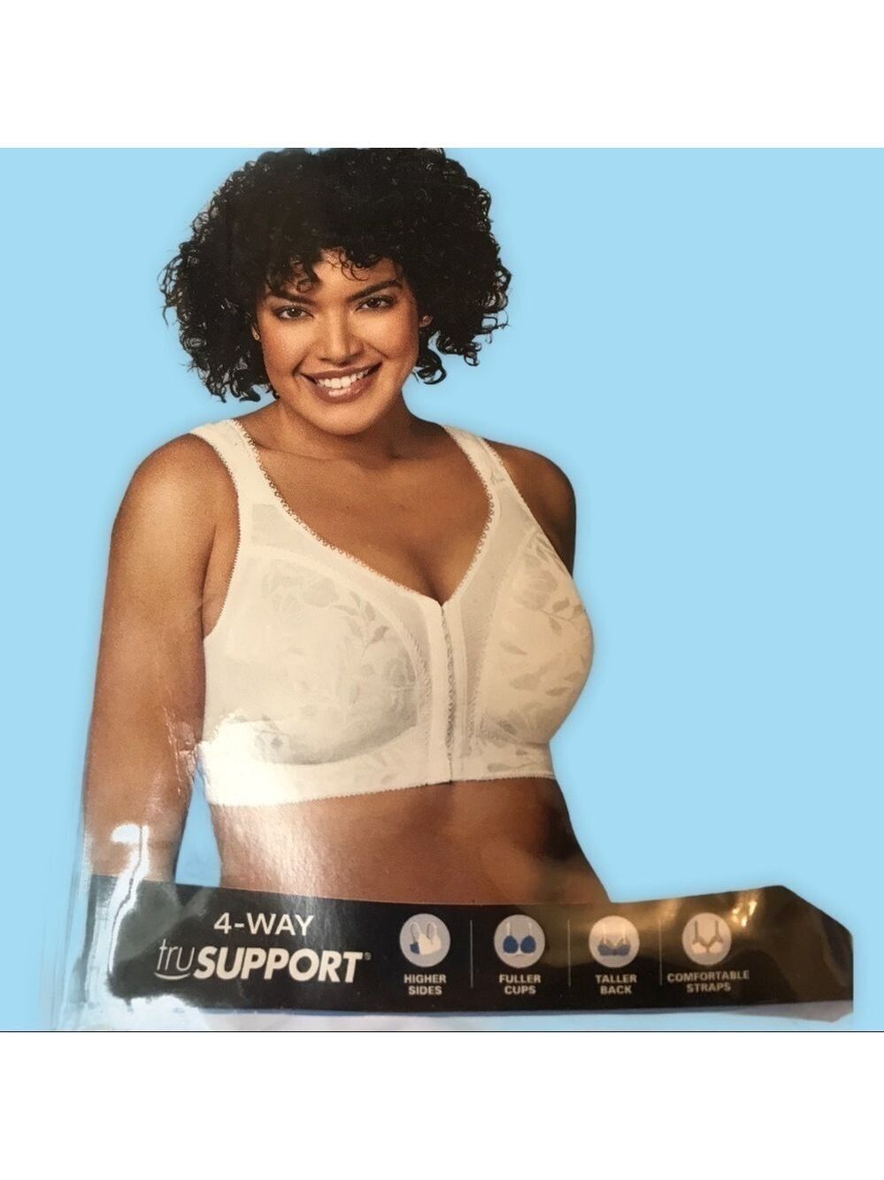 Playtex 18 Hour Bra 38B Front Close Wireless Supportive Stretch Comfort Fit
